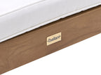 Chaise longue avec coussin Bois d'acacia Blanc