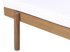 Chaise longue avec coussin Bois d'acacia Blanc