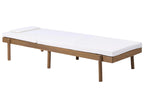 Chaise longue avec coussin Bois d'acacia Blanc